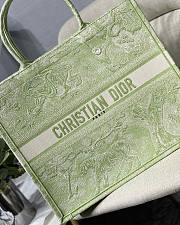 Dior book tote green embroided bag 41cm - 6