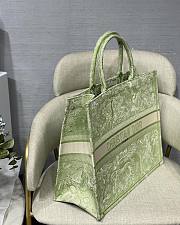 Dior book tote green embroided bag 41cm - 5