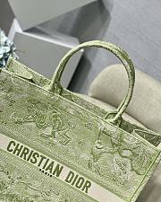 Dior book tote green embroided bag 41cm - 4