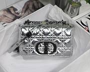 Dior Caro Silver Metallic Small 20cm - 6