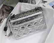 Dior Caro Silver Metallic Small 20cm - 3