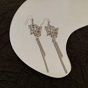 Dior silver long earings  - 5