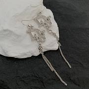 Dior silver long earings  - 3