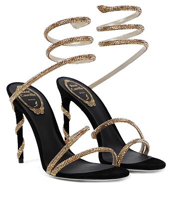 RENE CAOVILLA Margot embellished suede sandals
