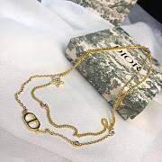 Dior necklace double gold chains  - 1