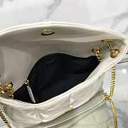 YSL White Puffer Bag Golden Hardware Medium 29cm - 5