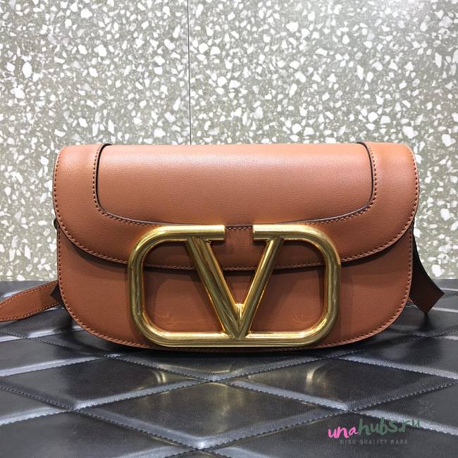 VALENTINO Garavani Medium Brown Shoulder Bag - 1