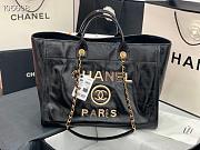 Chanel tote shopping black gold bag - 1