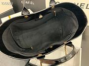 Chanel tote shopping black gold bag - 3