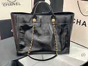 Chanel tote shopping black gold bag - 4