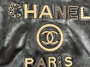 Chanel tote shopping black gold bag - 6