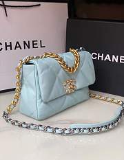 Chanel flap bag light blue 19 bag 26cm  - 2