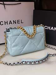 Chanel flap bag light blue 19 bag 26cm  - 4