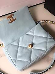 Chanel flap bag light blue 19 bag 26cm  - 5