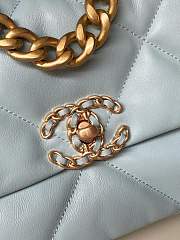 Chanel flap bag light blue 19 bag 26cm  - 6