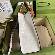 Gucci Diana small crocodile white tote bag 27cm - 6