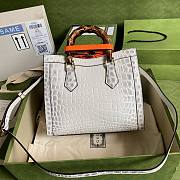 Gucci Diana small crocodile white tote bag 27cm - 2