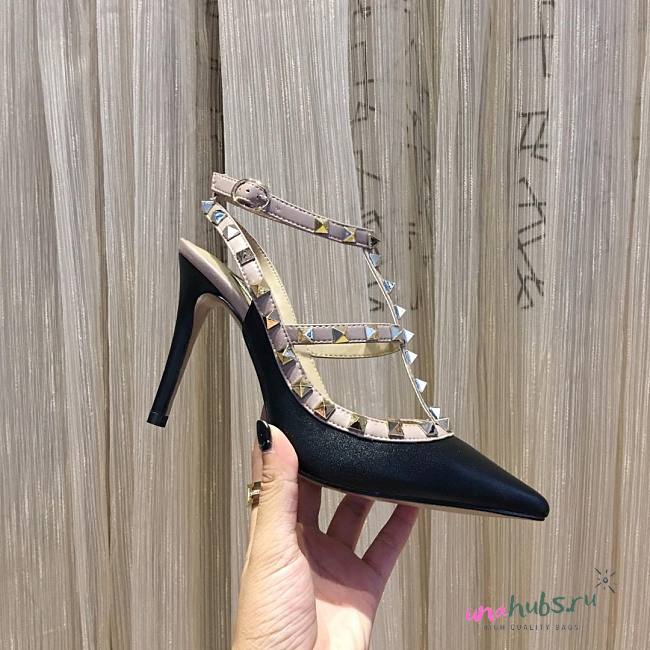 Valentino Black Patent Rockstud high heels 10cm - 1