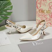 Dior Slingback white patent leather heels - 5