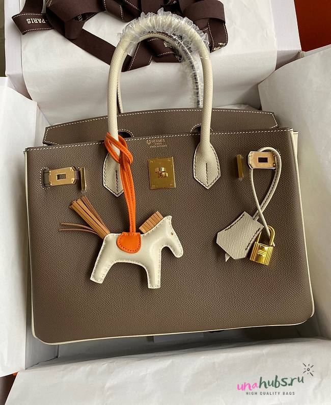 Hermes Epsom Birkin Grey 30cm Bag - 1