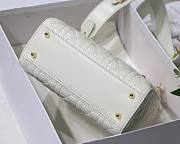 Dior Lady White Amour 20cm Bag - 5