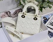 Dior Lady White Amour 20cm Bag - 4