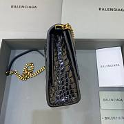 Balenciaga Hourglass Chain Black Wallet - 6