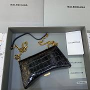 Balenciaga Hourglass Chain Black Wallet - 5