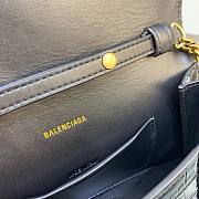 Balenciaga Hourglass Chain Black Wallet - 2