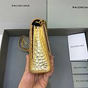 Balenciaga Hourglass Chain Gold Wallet - 6