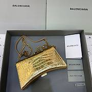 Balenciaga Hourglass Chain Gold Wallet - 4