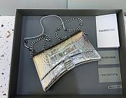 Balenciaga Hourglass Chain Silver Wallet - 1