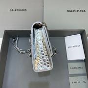 Balenciaga Hourglass Chain Silver Wallet - 4