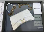 Balenciaga Hourglass Chain White Wallet - 1