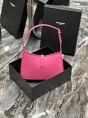 YSL LE 5 À 7 HOBO BAG IN PINK SMOOTH LEATHER - 4