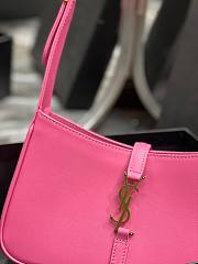 YSL LE 5 À 7 HOBO BAG IN PINK SMOOTH LEATHER - 2