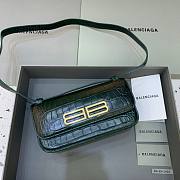 Balenciaga Gossip Small Green Crocodile Bag - 1