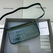 Balenciaga Gossip Small Green Crocodile Bag - 6