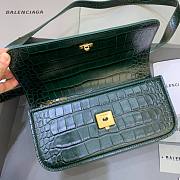 Balenciaga Gossip Small Green Crocodile Bag - 3