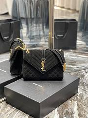 YSL suede black small envelope bag - 6