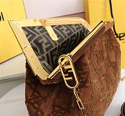 Fendi first brown medium suede bag - 3