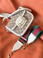 GUCCI mini 1955 Horsebit white bag - 4