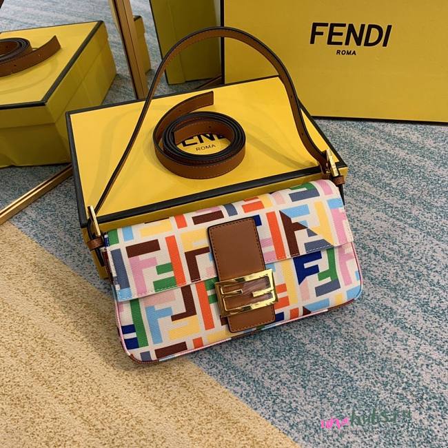 Fendi coloful shoulder baguette bag - 1