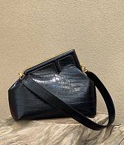 Fendi First Bag Crocodile Black 32cm - 6