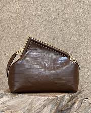 Fendi First Bag Crocodile Brown 32cm - 5