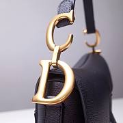 Dior saddle bag original grain leather black 25 cm - 6