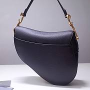 Dior saddle bag original grain leather black 25 cm - 3