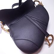 Dior saddle bag original grain leather black 25 cm - 2