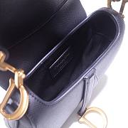 Dior saddle bag original grain leather black 20cm - 2