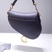 Dior saddle bag original grain leather black 20cm - 3